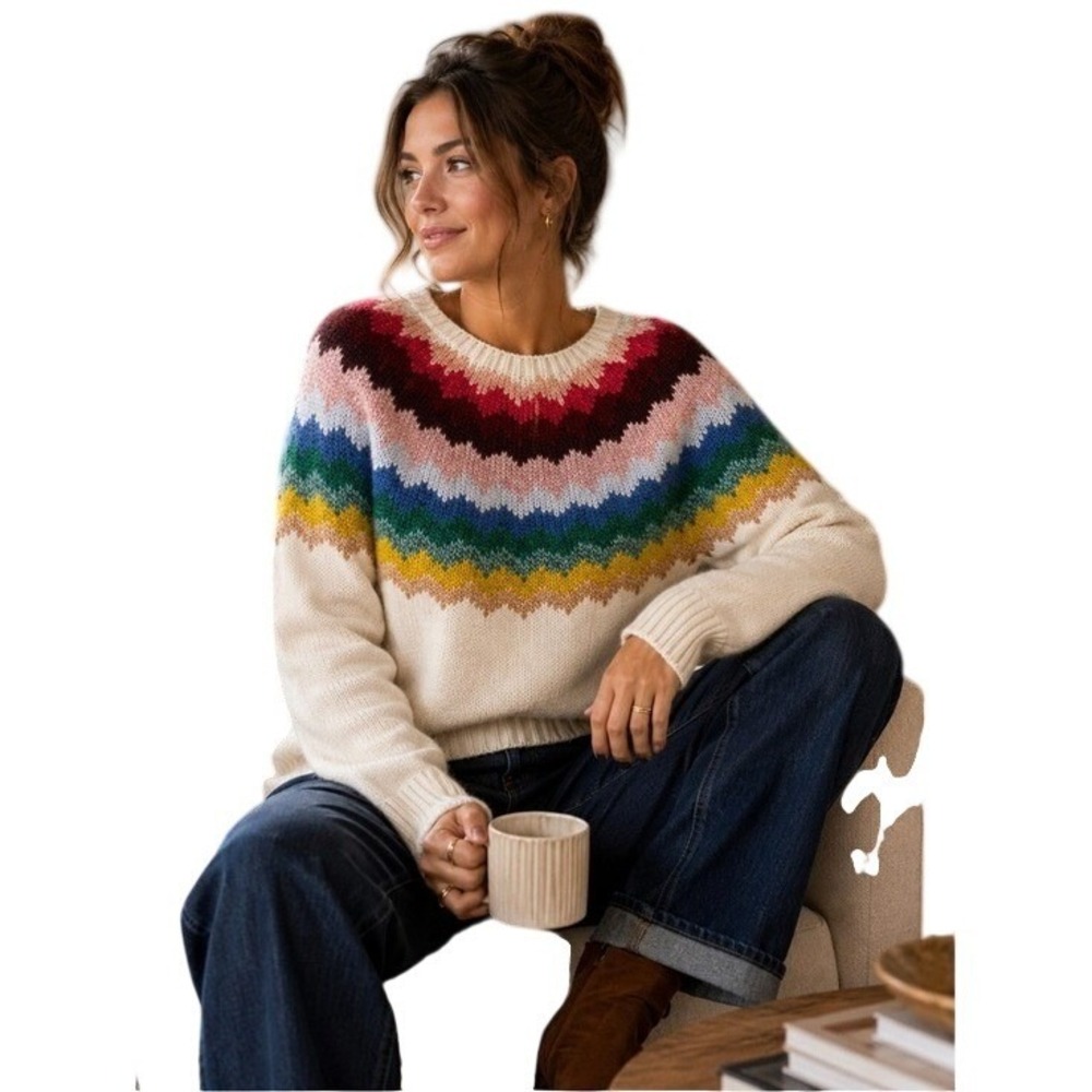 American‎ Eagle Amazingly Soft Fair Isle Nordic Sweater Small